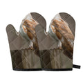 Barn Owl Print Oven Mitts
