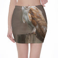 Barn Owl Print Pencil Mini Skirt