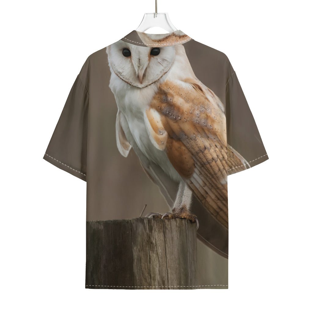 Barn Owl Print Rayon Hawaiian Shirt