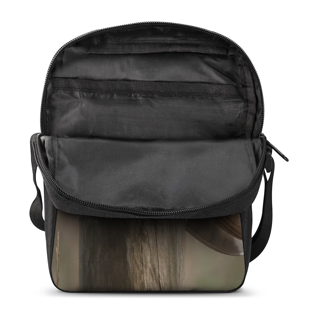 Barn Owl Print Rectangular Crossbody Bag