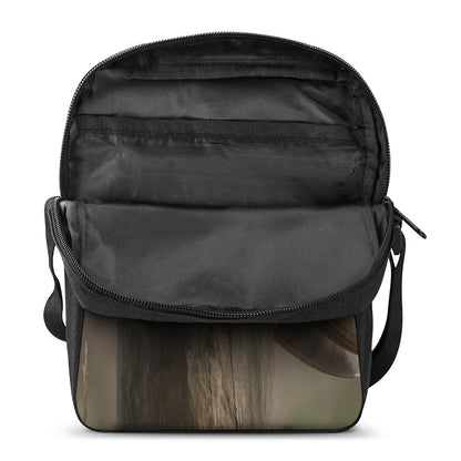 Barn Owl Print Rectangular Crossbody Bag