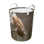 Barn Owl Print Round Laundry Basket