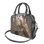 Barn Owl Print Shoulder Handbag
