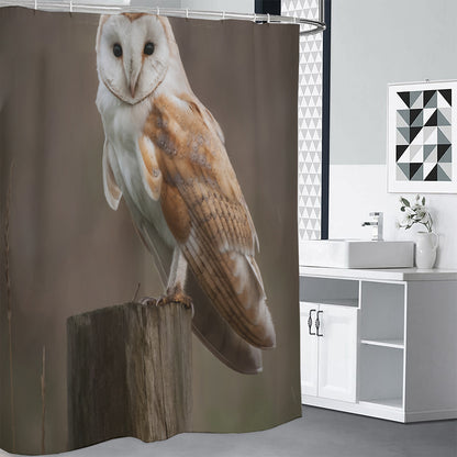 Barn Owl Print Shower Curtain