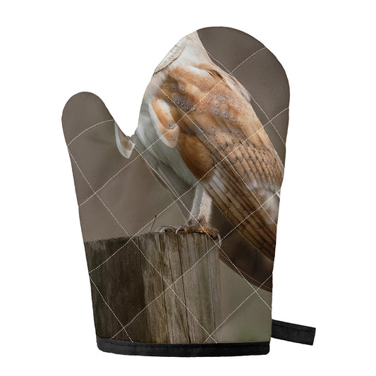 Barn Owl Print Single Oven Mitt