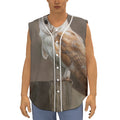 Barn Owl Print Sleeveless Baseball Jersey