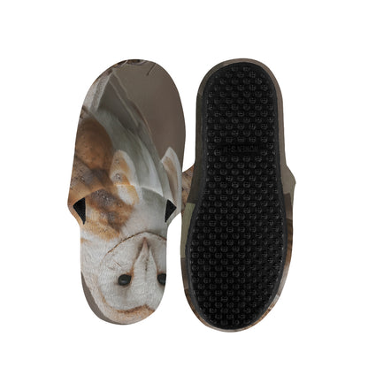 Barn Owl Print Slippers