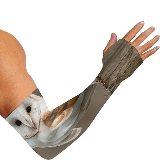 Barn Owl Print Sun Protection Arm Sleeves