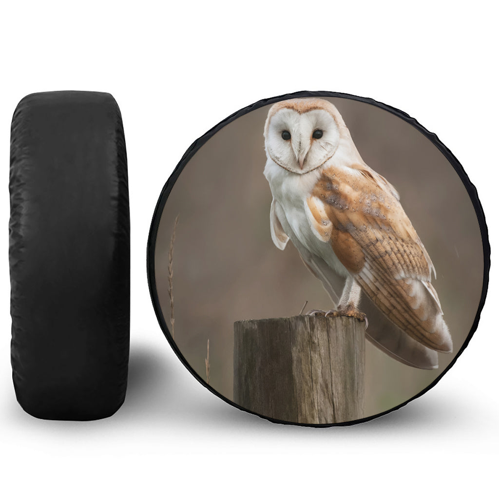 Barn Owl Print Tire Cover