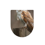 Barn Owl Print Toilet Lid Cover