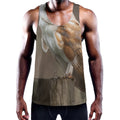Barn Owl Print Men's Workout Tank Top
