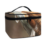 Barn Owl Print Travel Makeup Bag
