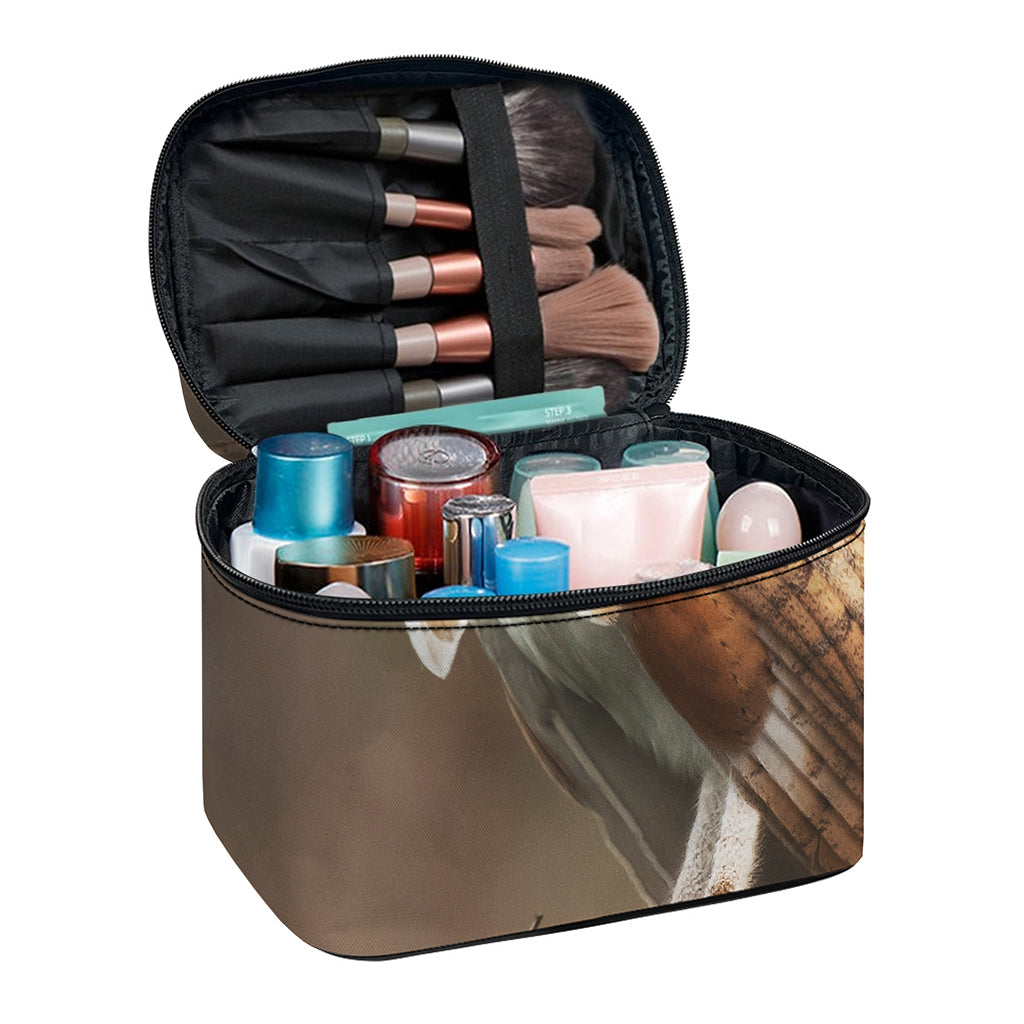 Barn Owl Print Travel Makeup Bag