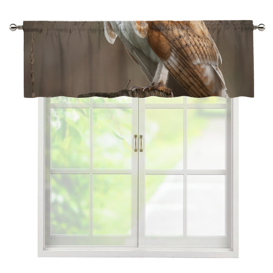 Barn Owl Print Window Valance