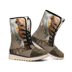 Barn Owl Print Winter Boots