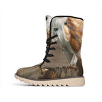 Barn Owl Print Winter Boots