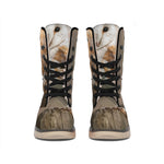 Barn Owl Print Winter Boots