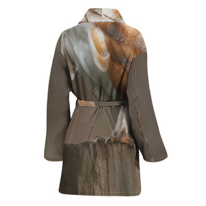 Barn Owl Print Women's Bathrobe