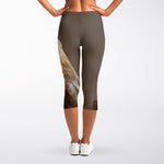 Barn Owl Print Women's Capri Leggings