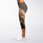 Barn Owl Print Women's Capri Leggings