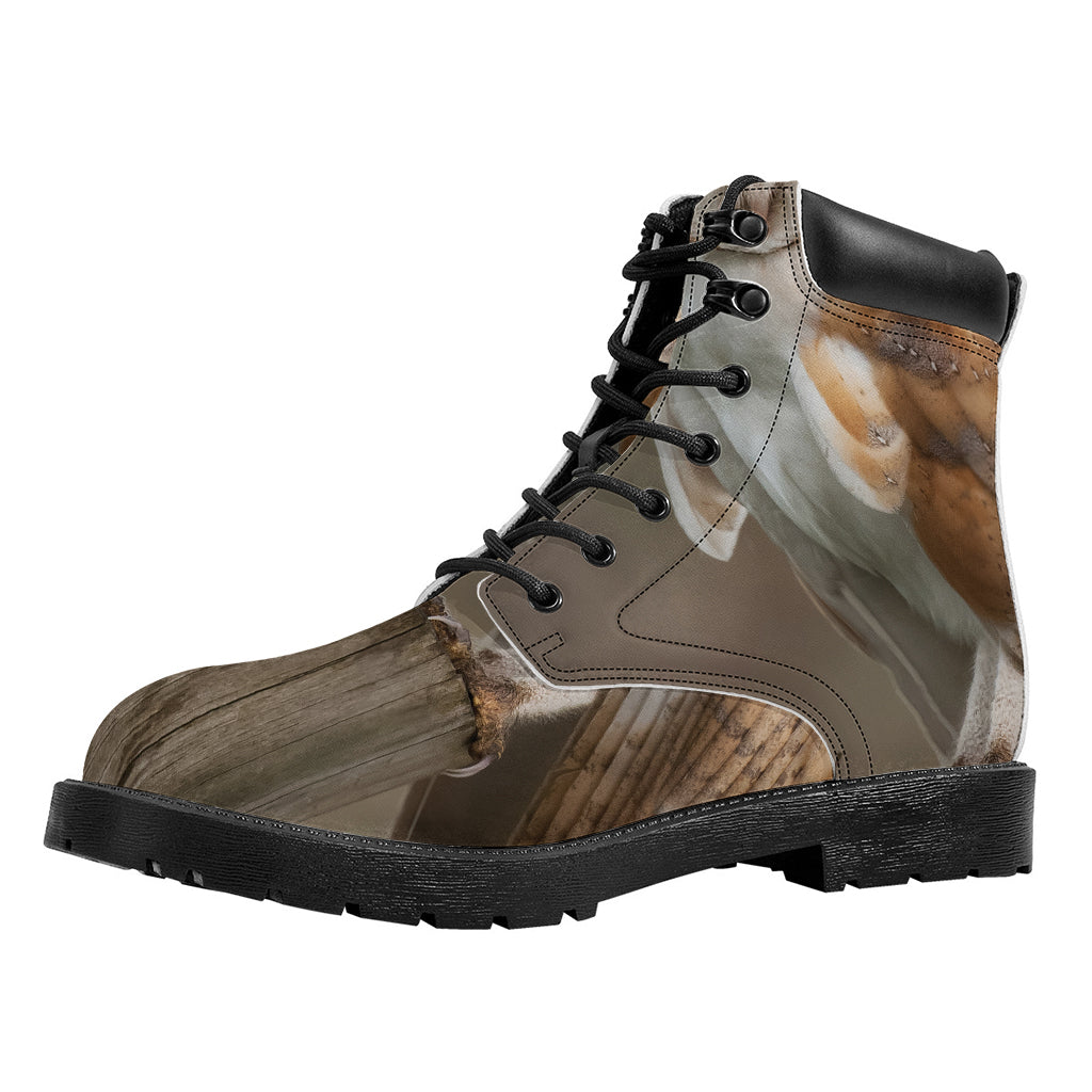 Barn Owl Print Work Boots