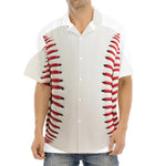 Baseball Stitching Print Aloha Shirt
