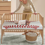 Baseball Stitching Print Baby Crib Sheet