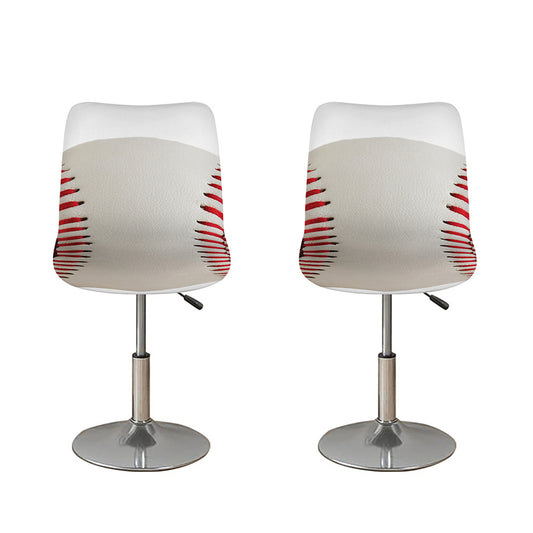 Baseball Stitching Print Bar Stool Covers