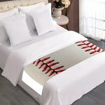 Baseball Stitching Print Bed Runner