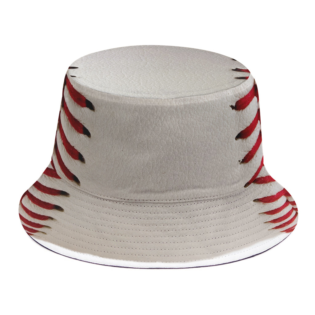 Baseball Stitching Print Bucket Hat