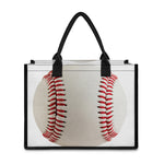Baseball Stitching Print Canvas Tote Bag