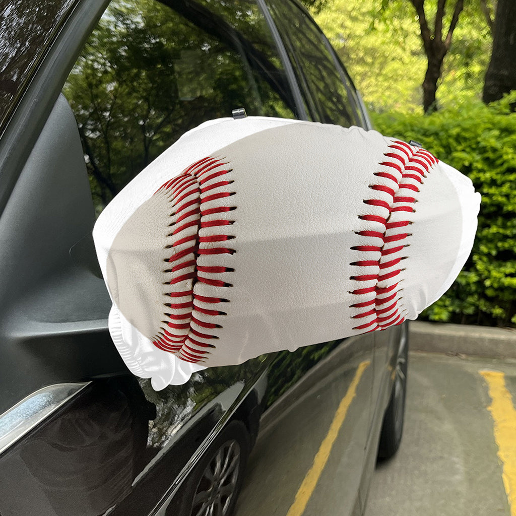 Baseball Stitching Print Car Side Mirror Covers