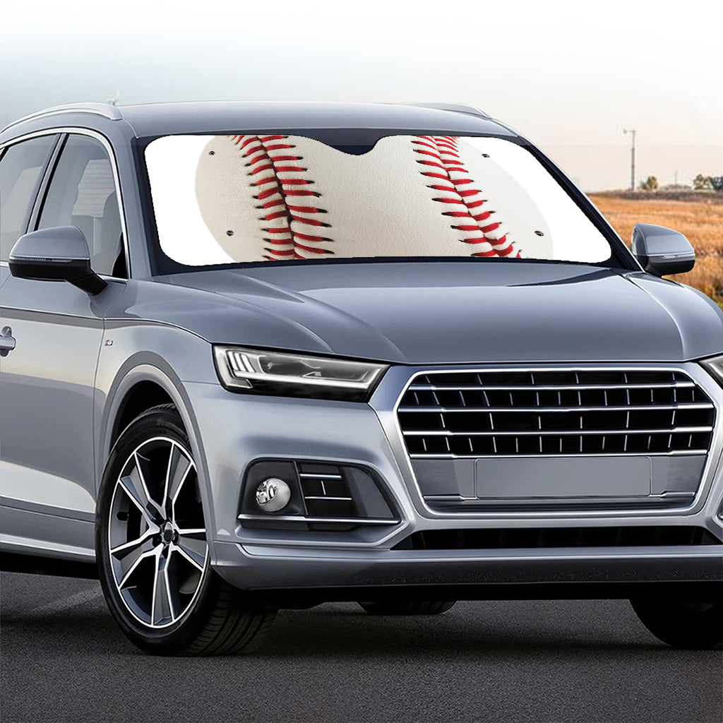 Baseball Stitching Print Car Windshield Sun Shade