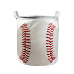 Baseball Stitching Print Collapsible Laundry Basket