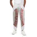 Baseball Stitching Print Cotton Sweatpants