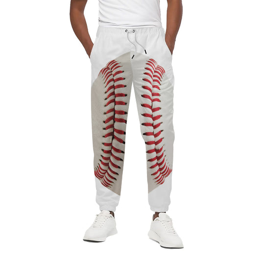 Baseball Stitching Print Cotton Pants