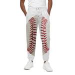 Baseball Stitching Print Cotton Pants