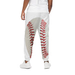 Baseball Stitching Print Cotton Pants