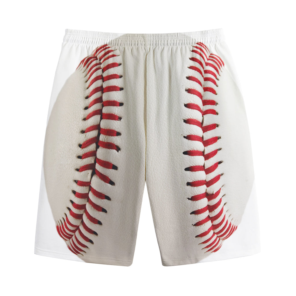 Baseball Stitching Print Cotton Shorts