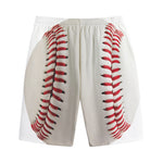 Baseball Stitching Print Cotton Shorts