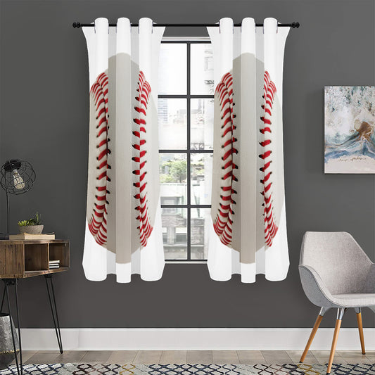 Baseball Stitching Print Curtain