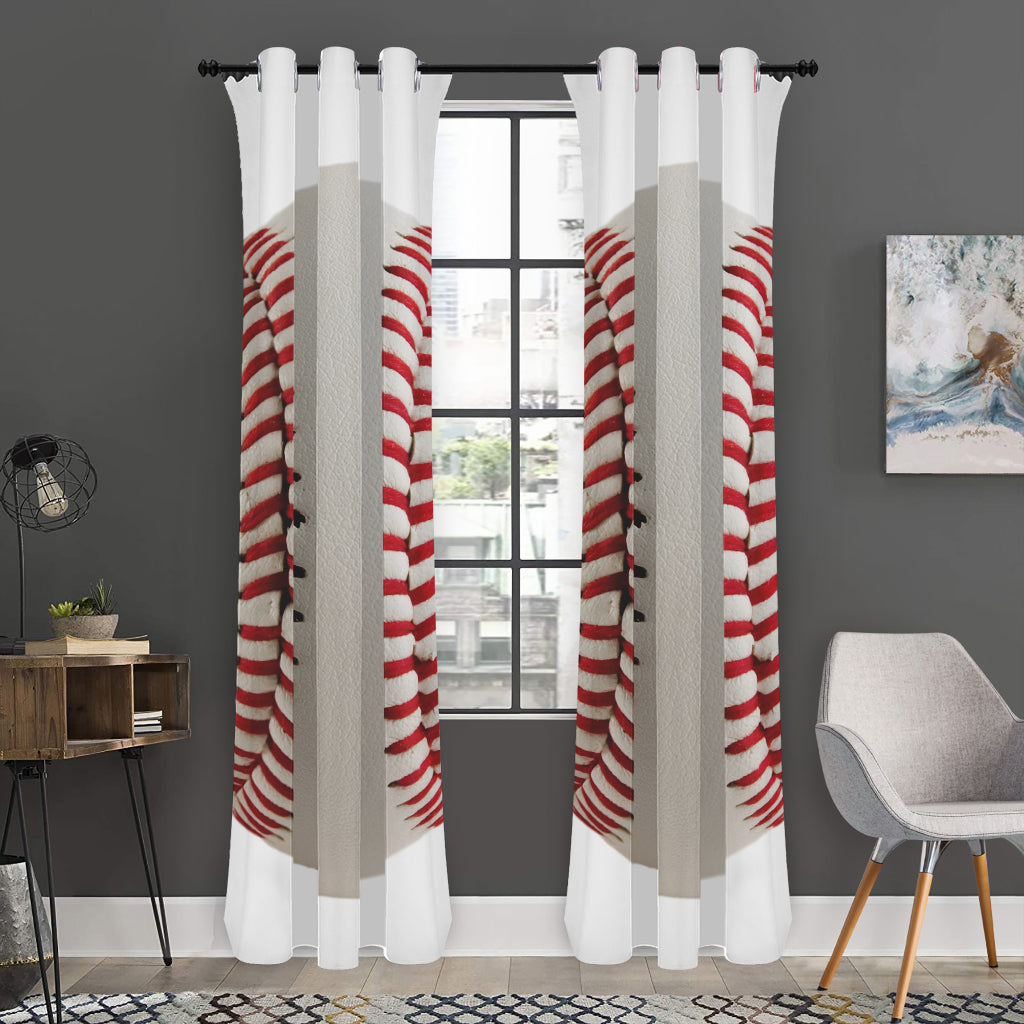 Baseball Stitching Print Curtain