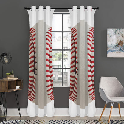 Baseball Stitching Print Curtain