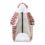 Baseball Stitching Print Dog Zip Up Hoodie