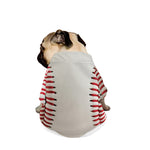 Baseball Stitching Print Dog Zip Up Jacket