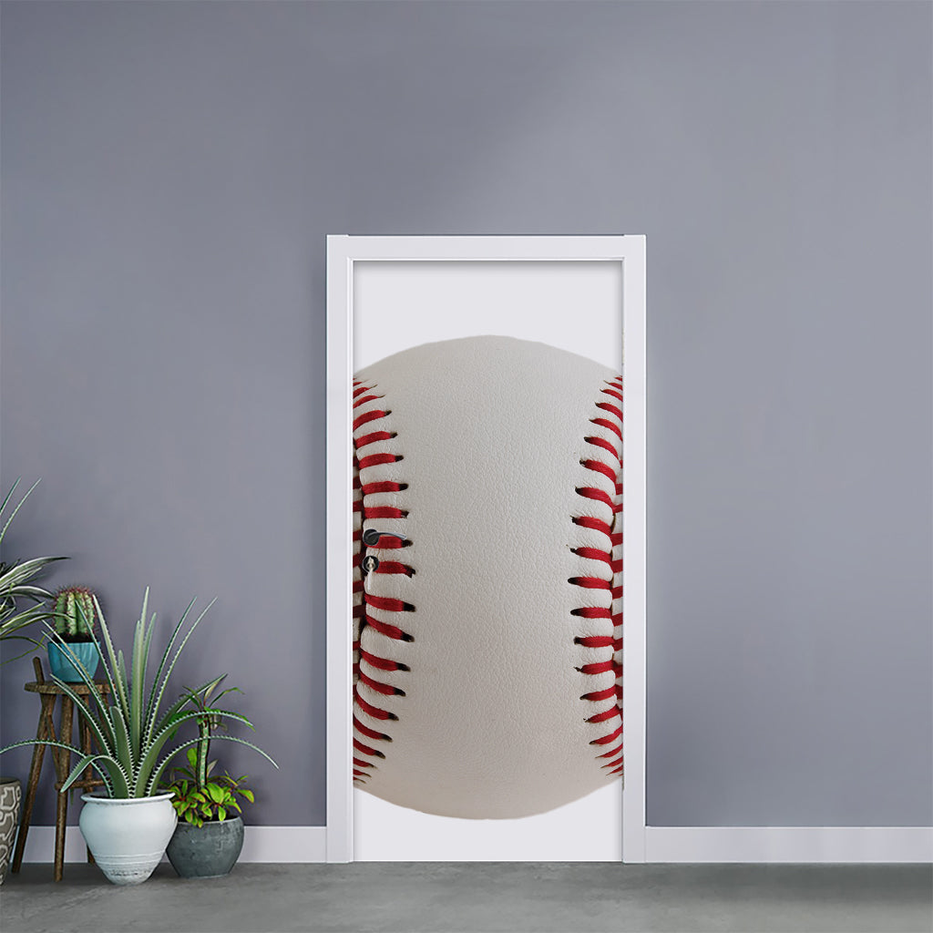 Baseball Stitching Print Door Sticker