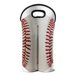 Baseball Stitching Print Double Neoprene Wine Tote