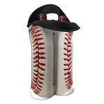 Baseball Stitching Print Double Neoprene Wine Tote