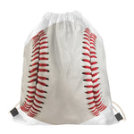 Baseball Stitching Print Drawstring Bag