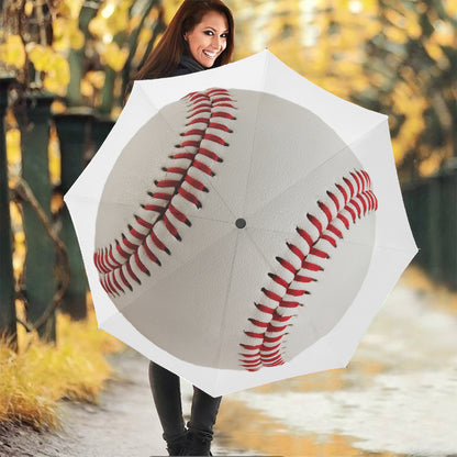 Baseball Stitching Print Foldable Umbrella